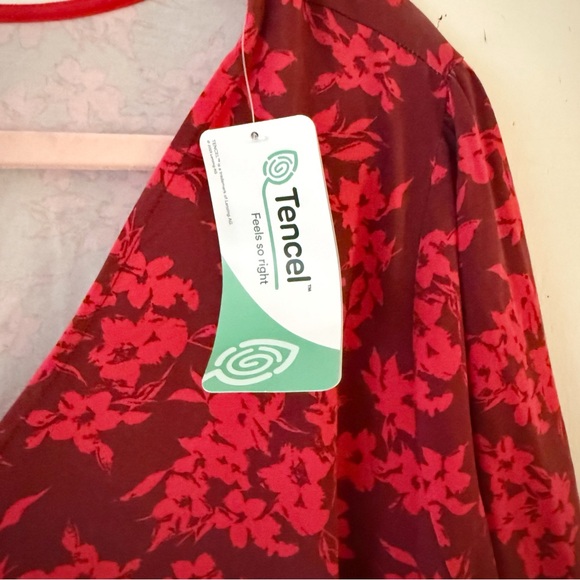 Lands' End Women's 3/4 Sleeve Lightweight Jersey Button Front Top Size 2X NWT - Picture 5 of 11